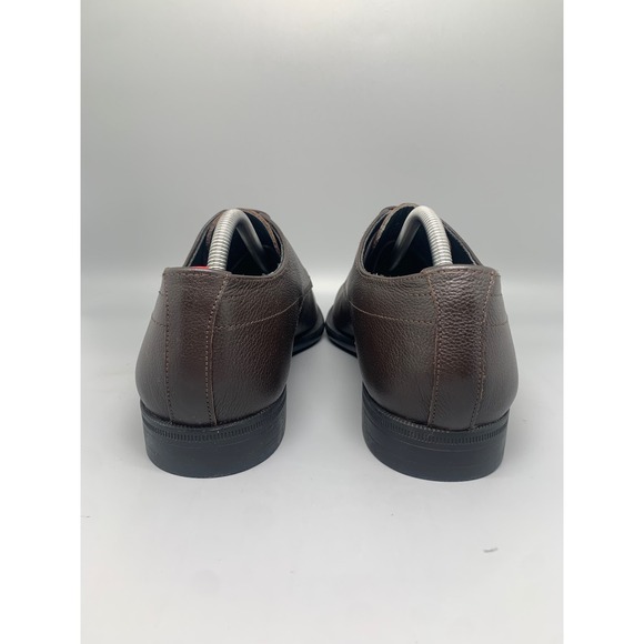 Hugo Boss Kyron Derby Dark Brown Grained Leather Dress Shoes 50470191‎ Men\'s 10 main image 9